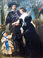 Художник Рубенс з другою дружиною і дитиною в саду.
