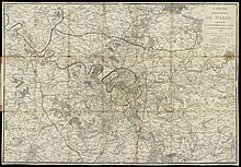 1812 (Chez Basset, Carte des environs de Paris contenant le département de la Seine et celui de Seine-et-Oise)