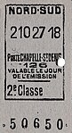 Billet de 2e classe émis le 210e jour de l'année 1927, soit le vendredi 29 juillet 1927.