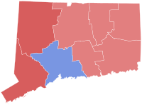 1970 Connecticut gubernatorial election results map by county.svg