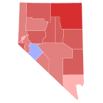 1998 Nevada gubernur hasil pemilihan peta oleh county.svg