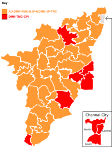 12th Lok Sabha (1998) 1998 tamil nadu lok sabha election map.png