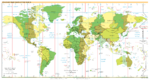 Weltkarte mit Zeitzonen