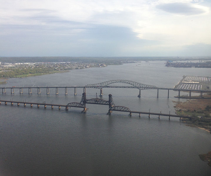 File:2014-05-07 16 26 18 View of the Newark Bay Bridge from an airplane heading for Newark Airport-cropped.JPG