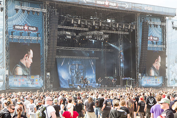 Trivium performing at Nova Rock Festival in 2014