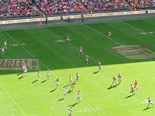 Leeds and Castleford battle it out in the final. 2014 Challenge Cup Final (23rd August 2014) 001.JPG