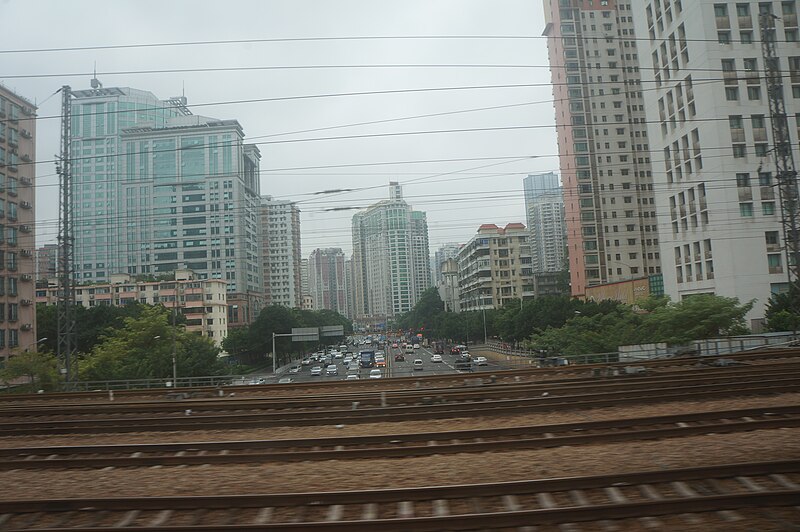 File:201609 Tianshou Road under Guangzhou–Shenzhen Railway in Linhe.jpg