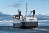 Seatours (Saeferdir ehf) passenger ferry, ''Baldur'', leaving the ferry dock at Brjánslækur, Westfjords Iceland on the evening return trip to Stykkisholmúr,