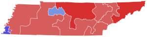 2020 United States Senate election in Tennessee by Congressional District.svg