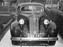 A UK-imported right-hand-drive 1936 Studebaker four-door sedan 36 Studebaker rhd.jpg