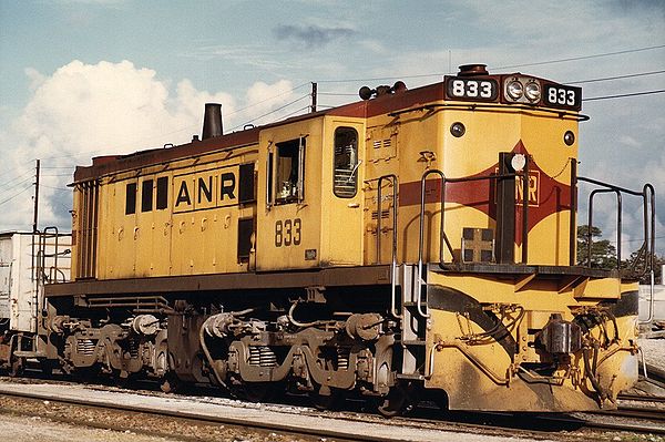 833 in South Australian Railways livery, to which "ANR" branding has been added, in 1983