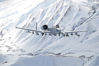 A-10 A over the Sawtooths