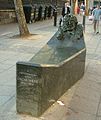 "A conversation with Oscar Wilde" - Statue by Maggi Hambling - Adelaide Street, near Trafalgar Square, London