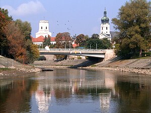 Rába at Győr