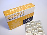 Čeština: Adadut, hromadně vyráběný léčivý přípravek, 1 kapsle obsahuje 0,5 mg dutasteridu. Výrobce Adamed. English: Adadut, proprietary medicinal product, 1 capsule contains 0,5 mg of dutasteride. Manufacturer Adamed.