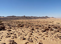 Desert pavement in the Sahara Mauretania.Photography taken in January.
