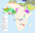 Kort over afrikanske riger mellem 500 f.Kr. til 1500 e.Kr.