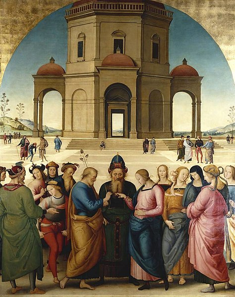 File:After Pietro Perugino (Città della Pieve c.1450-Fontignano 1523) - The Marriage of the Virgin - RCIN 406581 - Royal Collection.jpg