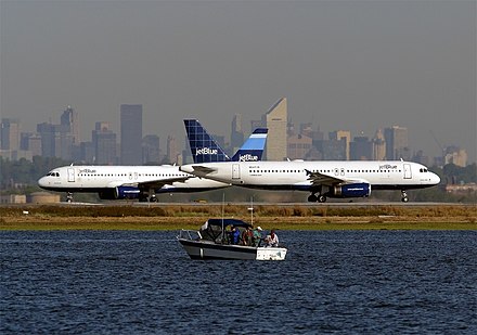 The focus cities of JetBlue are Boston, Fort Lauderdale, Los Angeles, New York–JFK, Orlando, and San Juan.[24]