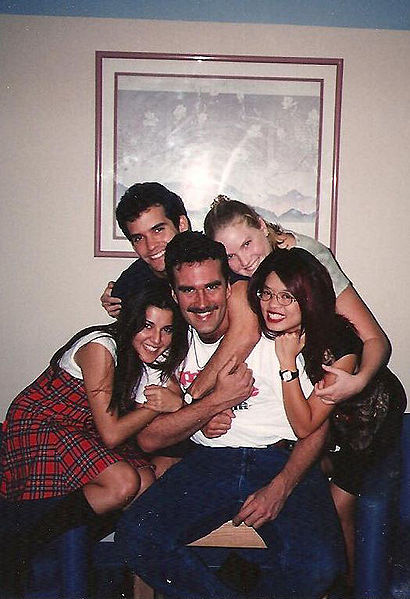 Winick (upper left) in 1994 with (left to right): Rachel Campos, Alex Escarno, Cory Murphy and his then-girlfriend (now wife) Pam Ling