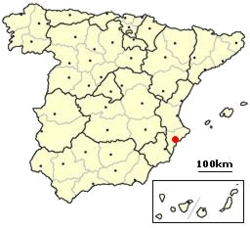 شهر بیتوریا بر نقشه اسپانیا