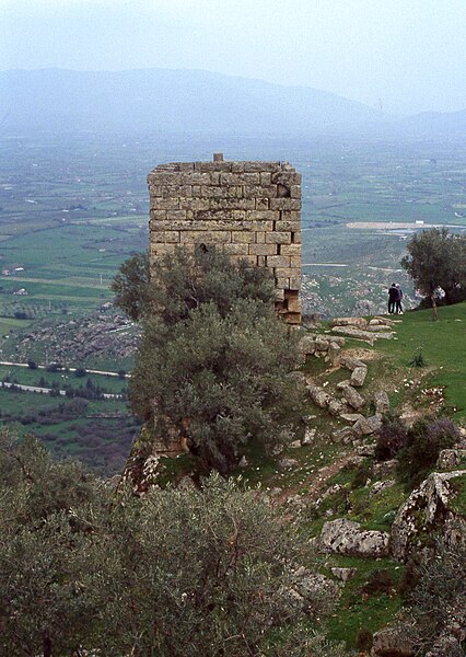 File:Alinda acropolis - circuit wall tower U1 from W (1991).jpg