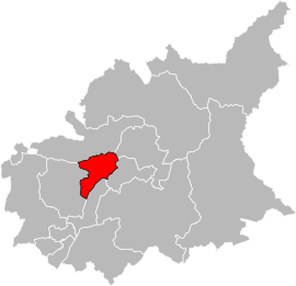 Situation of the canton of Château-Arnoux-Saint-Auban in the department of Alpes-de-Haute-Provence