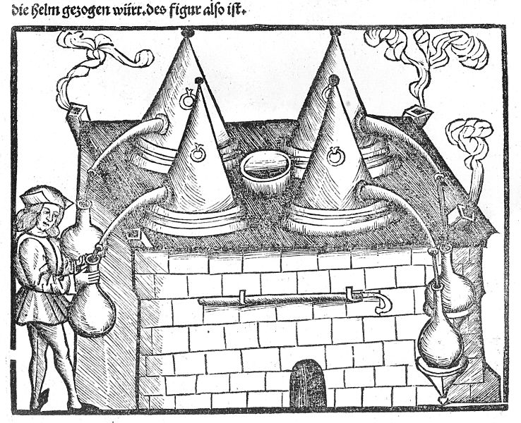 File:An apothecary drawing liquid from a primitive distillation m Wellcome M0016372.jpg