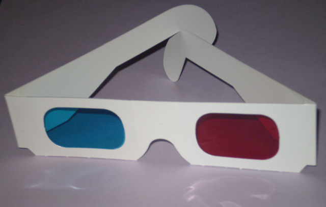 Gafas 3D Anaglifas Lente Rojo Y Azul