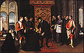 São Francisco Xavier despedindo-se de Dom João III antes da viagem para a Índia (Igreja de São Roque, em Lisboa).