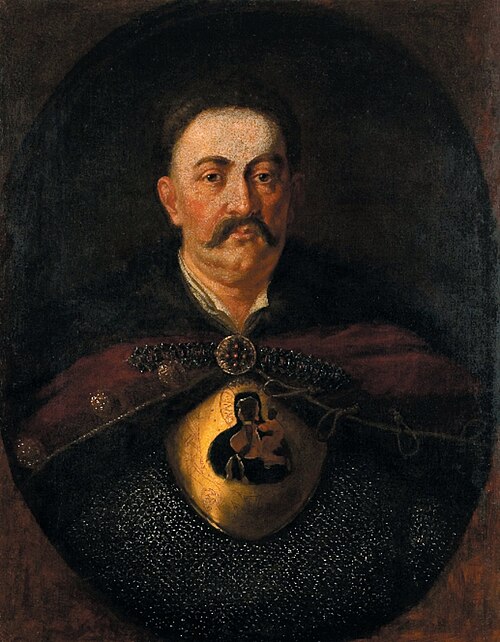 Jan III Sobieski with gorget with Black Madonna of Częstochowa