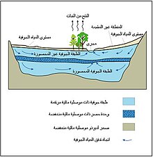 مساحة واسعة مغطاة بالمياه المالحة