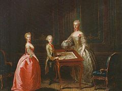 Gli arciduchi Ferdinando, Maria Giuseppina e Maria Amalia, (figli dell'imperatrice Maria Teresa)