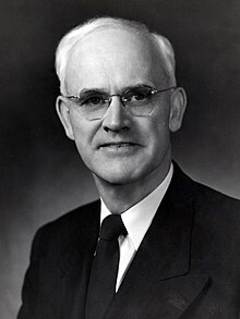 Republican Senator Arthur Watkins of Utah was the chief Congressional proponent of Indian termination Arthur V. Watkins, 1950.jpg