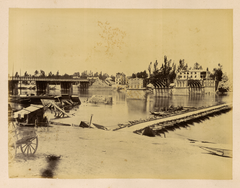 Asnières. Pontoon Bridge