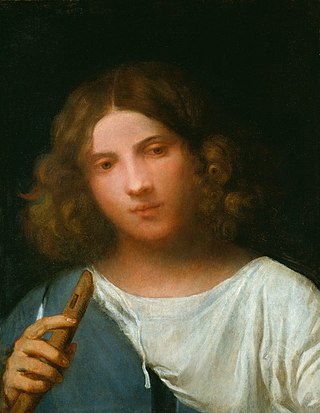 <i>Shepherd with a Flute</i> Painting attributed to Titian