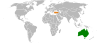 Location map for Australia and Turkey.