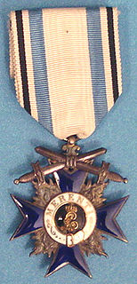 <span class="mw-page-title-main">Military Merit Order (Bavaria)</span> Award