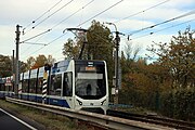 Deutsch: ein Triebwagen der Type TW500 an der Strecke der Wiener Lokalbahnen zwischen Wiener Neudorf und Neuguntramsdorf