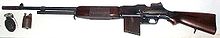 The M1918 BAR, a type of automatic rifle BarM1918VWM.jpg