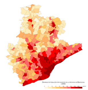 Provincia De Barcelona: Geografía, Organización administrativa, Demografía