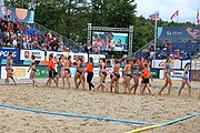 Deutsch: Beachhandball Europameisterschaften 2019 (Beach handball Euro); Tag 6: 7. Juli 2019 – Spiel um Platz Drei, Frauen, Kroatien-Niederlande 0:2 (14:23, 20:22) English: Beach handball Euro; Day 6: 7 July 2019 – Women's Bronze Medal Match – Croatia-Netherlands 0:2 (14:23, 20:22)