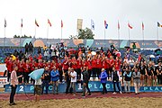 Deutsch: Beachhandball Europameisterschaften 2019 (Beach handball Euro); Tag 6: 7. Juli 2019 – Siegerehrungen English: Beach handball Euro; Day 6: 7 July 2019 – Medal ceremony