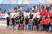 Deutsch: Beachhandball Europameisterschaften 2019 (Beach handball Euro); Tag 6: 7. Juli 2019 – Siegerehrungen English: Beach handball Euro; Day 6: 7 July 2019 – Medal ceremony