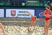 Deutsch: Beachhandball Europameisterschaften 2019 (Beach handball Euro); Tag 4: 5. Juli 2019 – Frauen, Viertelfinale, Kroatien-Ukraine 2:0 (21:20, 21:18) English: Beach handball Euro; Day 4: 5 July 2019 – Quarter Final Women – Croatia-Ukraine 2:0 (21:20, 21:18)