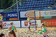 Deutsch: Beachhandball Europameisterschaften 2019 (Beach handball Euro); Tag 4: 5. Juli 2019 – Frauen, Viertelfinale, Kroatien-Ukraine 2:0 (21:20, 21:18) English: Beach handball Euro; Day 4: 5 July 2019 – Quarter Final Women – Croatia-Ukraine 2:0 (21:20, 21:18)