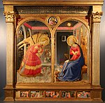 『受胎告知』 (1432年ごろ)、バジリカ・ディ・サンタ・マリア・デッレ・グラツィエ美術館（イタリア語版）、サン・ジョヴァンニ・ヴァルダルノ