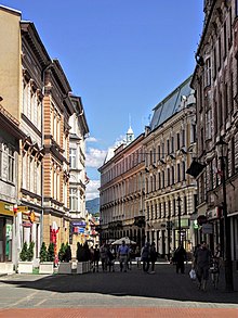 Straße in der Altstadt von Bielsko-Biała