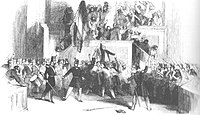 Illustrirte Zeitung, Leipzig, Nr. 257, 3. Juni 1848, 371. Räumung des Pults in der Pariser Nationalversammlung nach dem Angriff der Klubisten am 15. Mai.