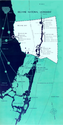 Biscayne National Monument as proposed in 1966 Biscayne NM proposal NPS1.png